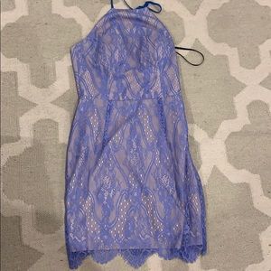Bobi Los Angeles revolve blue lace dress XS